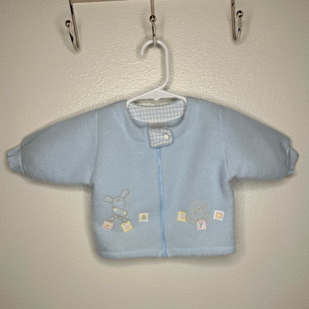 Vintage Baby Boy Zip Up Sweater